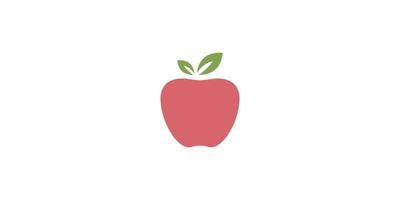 diseño de vector de logotipo de fruta de manzana