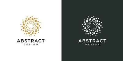 Abstract gold box shape - design element. vector