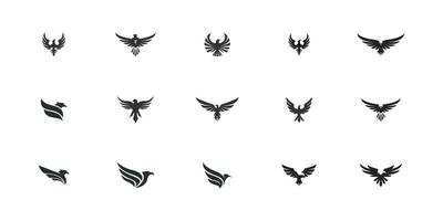 conjunto de águila logo vector diseño animal
