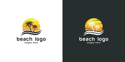 diseño de vector de logotipo de palmera