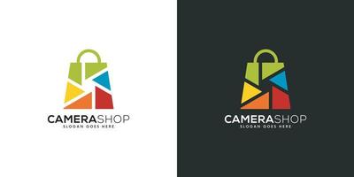 camera shop logo vector design