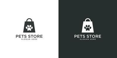 pets store logo vector design