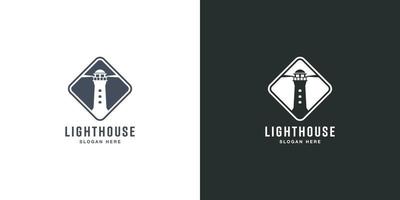 lighthouse logo design vector template