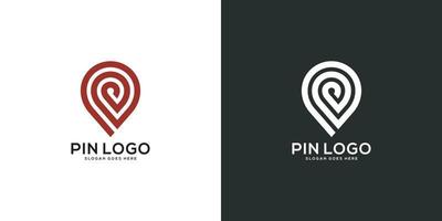 pin location out line logo vector design