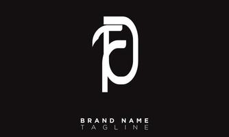 FA Alphabet letters Initials Monogram logo AF, F and A vector