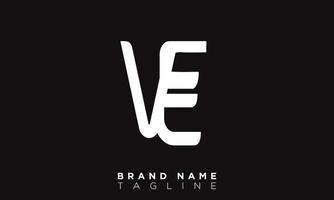 VE Alphabet letters Initials Monogram logo EV, V and E vector