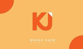 KJ Alphabet letters Initials Monogram logo JK, K and J vector