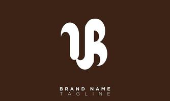 UB Alphabet letters Initials Monogram logo BU, U and B vector