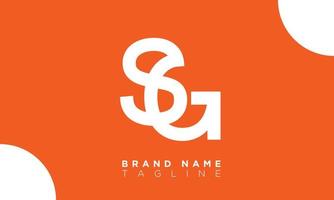 SG Alphabet letters Initials Monogram logo GS, S and G vector