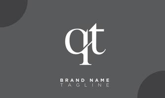 QT Alphabet letters Initials Monogram logo TQ, Q and T vector