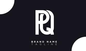 Alphabet letters Initials Monogram logo PQ, QP, P and Q vector