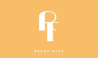 RT Alphabet letters Initials Monogram logo TR, R and T vector