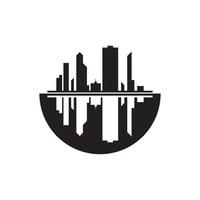 Modern City skyline vector icon background