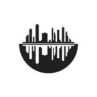 Modern City skyline vector icon background