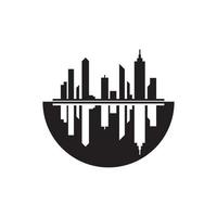 Modern City skyline vector icon background