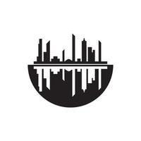 Modern City skyline vector icon background