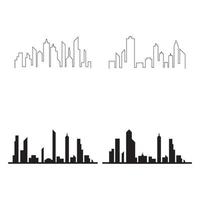 Modern City skyline vector icon background