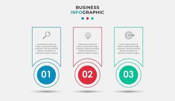 Vector Infographic design business template with icons and 3 options or steps.