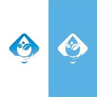 Water drop logo template vector