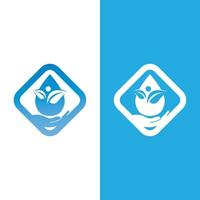 Water drop logo template vector