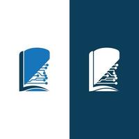 vector de tecnología de icono de logotipo de libro digital