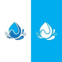 Water drop logo template vector