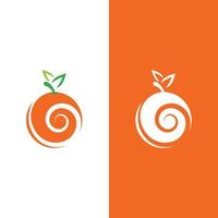 diseño de logotipo naranja vector