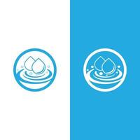 Water drop logo template vector