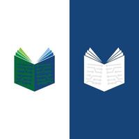 vector de tecnología de icono de logotipo de libro digital