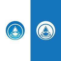 Water drop logo template vector