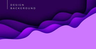 Multi layers purple texture 3D papercut layers in gradient vector banner. Abstract paper cut art background design for website template. Topography map concept or smooth origami paper cut