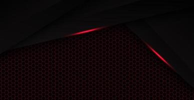 abstract red black space frame layout design tech triangle concept with hexagon texture background. eps10 vector