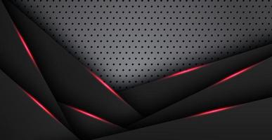 abstract red black space frame layout design tech triangle concept silver texture background. eps10 vector