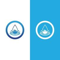 Water drop logo template vector