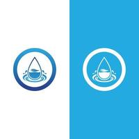 Water drop logo template vector