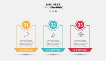 Vector Infographic design business template with icons and 3 options or steps.