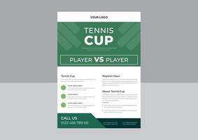 Tennis Poster Set vector Flyer, Tennis Tournament Flyer Design Template, Tennis Poster Set Vector, a4 Template, Brochure Design, Cover, Flyer, Poster, Print-Ready