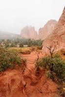 Red rocky landscape view photo