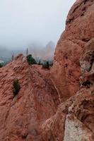 Red rocky landscape view photo