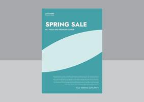 plantillas de folletos de floristería. diseño de folleto de cartel de volante de venta de primavera. portada, diseño de volante. vector