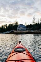 Red kayak view photo