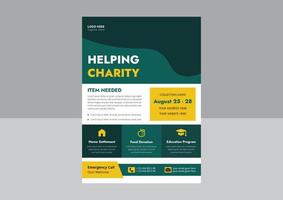 Disaster Relief flyer design template. Hurricane Disaster Relief flyer. Charity relief poster leaflet design. Cover, flyer design. vector