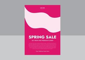 plantillas de folletos de floristería. diseño de folleto de cartel de volante de venta de primavera. portada, diseño de volante. vector