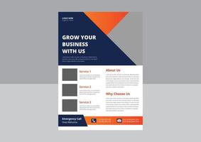 Corporate business flyer template, Digital marketing agency flyer, grow your business digital marketing new flyer. cover, poster, leaflet, flyer design vector