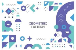 flat design with geometric concept background free vector