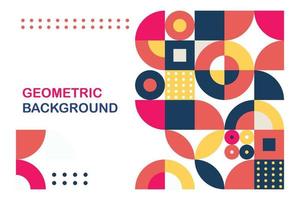 flat design with geometric concept background free vector