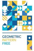 flat design with geometric concept background free vector