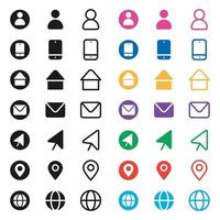 Social media logos and icons set Free Vector suitable for website