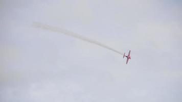 KAZAN, RUSSIAN FEDERATION, JUNE 16, 2019 - Aerobatics world champion Svetlana Kapanina on sports plane Extra 330LX RA 1758G performs aerobatics , Red Bull Air Race World Championship 2019 video