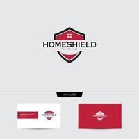 Homeshield logo design concept vector